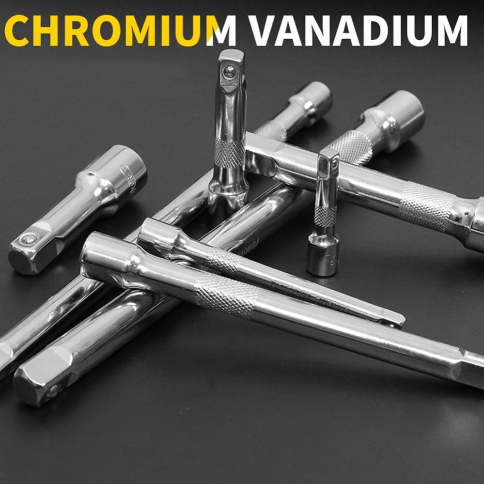 1/4 3/8 1/2 CRV Socket Ratchet Wrench Extension Bar 50/75/100/125/150/250mm Long Bar Steering Sleeve Connecting Rod Accessories