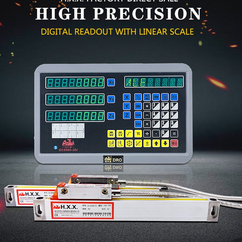 HXX DRO 3 محور ل مطحنة مخرطة الحفر EDM آلة القراءة الرقمية الخطي مقياس البصرية حاكم الاستشعار TTL بين 50 مللي متر إلى 1000 مللي متر