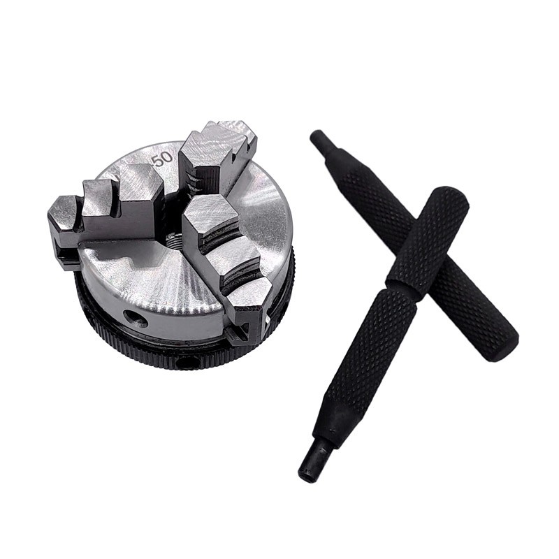 K01-50 63 80 Mini Lathe Chuck 3 Jaw Woodworking Hand Chuck With Mounting Thread Bolt Rod Self Centering Lathe Chuck Tool