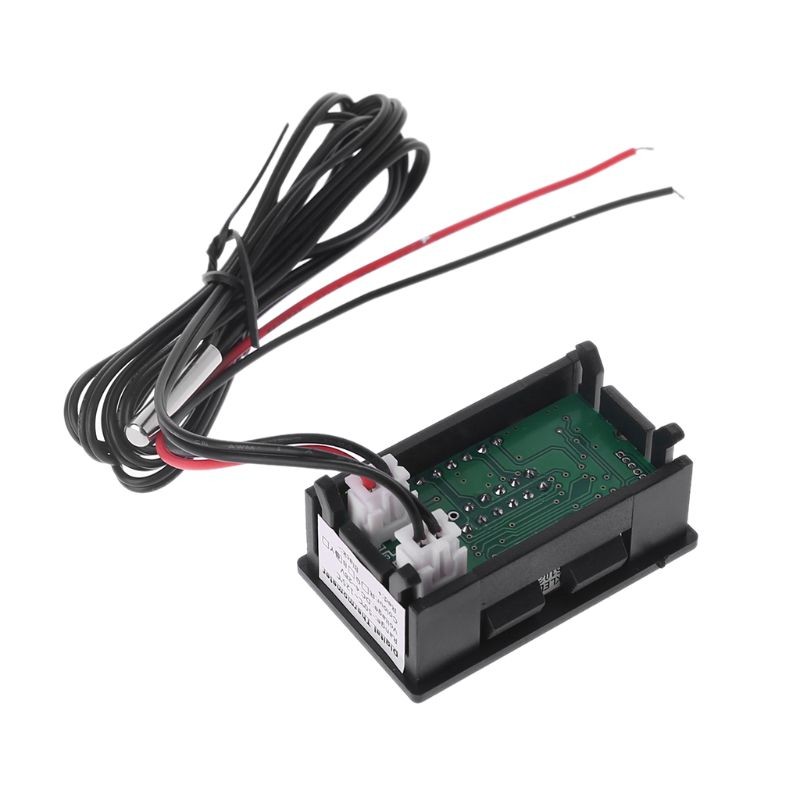 12V/24V LED Display Car Voltage and Water Temperature Gauge Voltmeter Thermometer