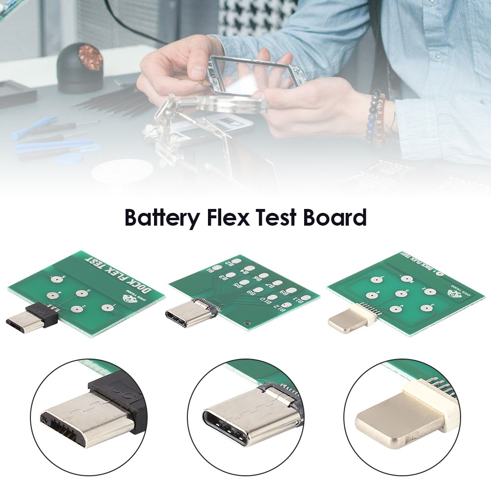 Micro USB Dock Flex Test Board for iPhone 11 xs x 6 7 8 Android Phone U2 Micro USB 8 Pin Type-C Battery Power Charging Dock Flex