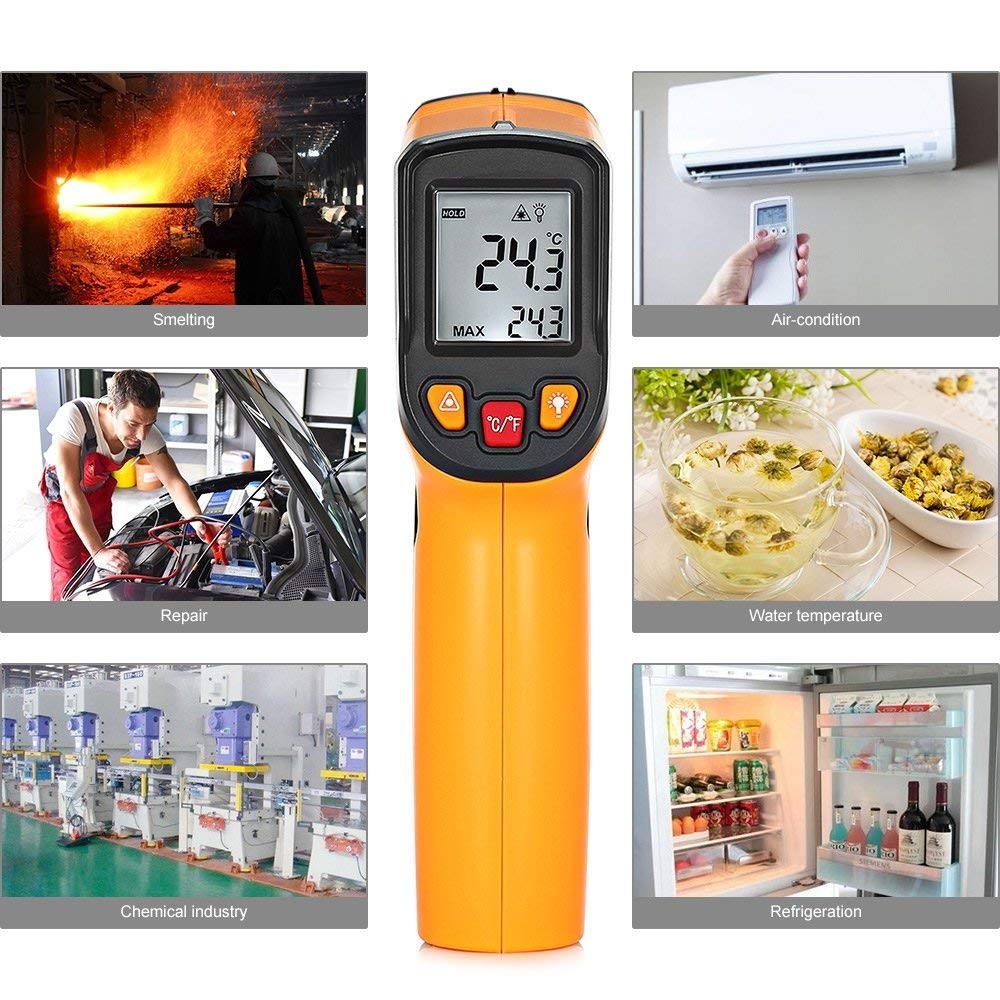 Oauee Digital GM320 Infrared Thermometer Non-contact Thermometer Thermometer Infrared Laser Point Gun -50~380 Degree