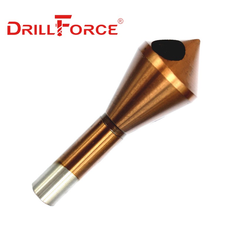 Drillforce Drill Bit Drill Bit HSS M2 M35 Cobalt Deburring 90 Degree Chamfer Hole Type Cutter (2-5 5-10 10-15 15-20mm)