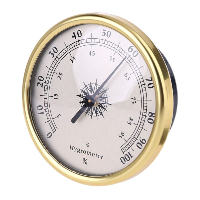 72mm Small Round Gold Hygrometer Hygrometer No Battery Needed