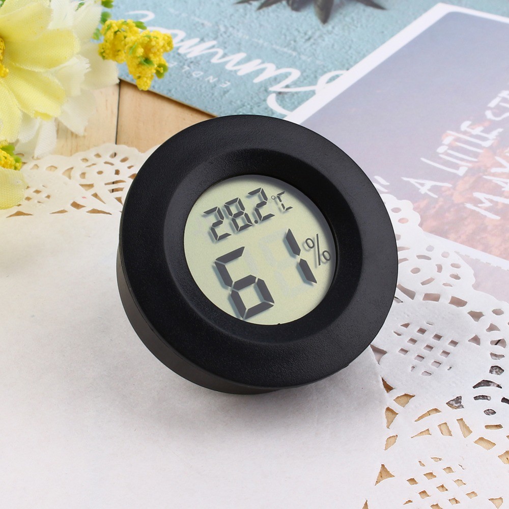 Digital Cigar Humidor Hygrometer New Round Face Thermometer