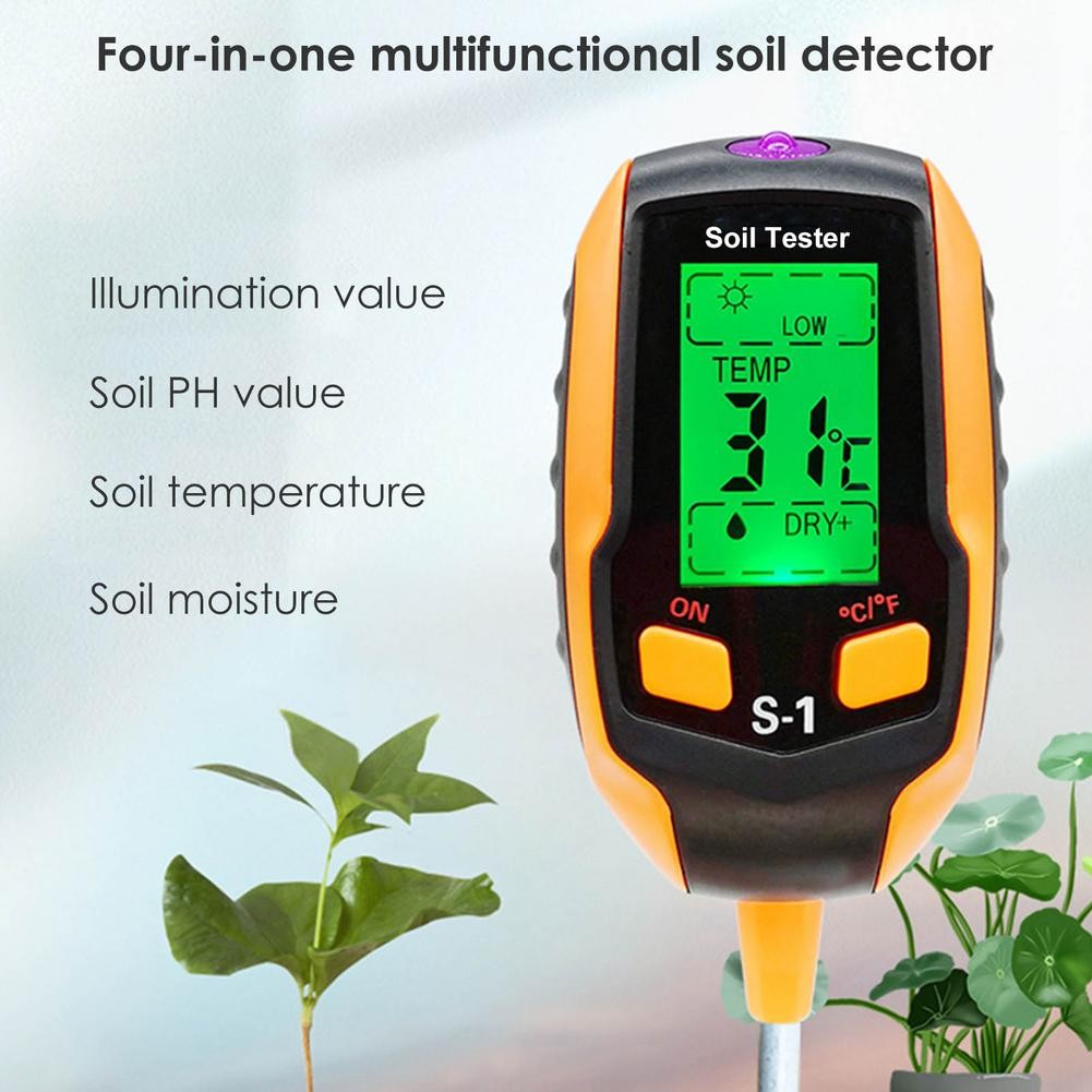 Soil Tester PHP 4 in 1 pH Light Moisture Acidity Tester Soil Tester Moisture Meter Soil Test Kit Plant for Flowers