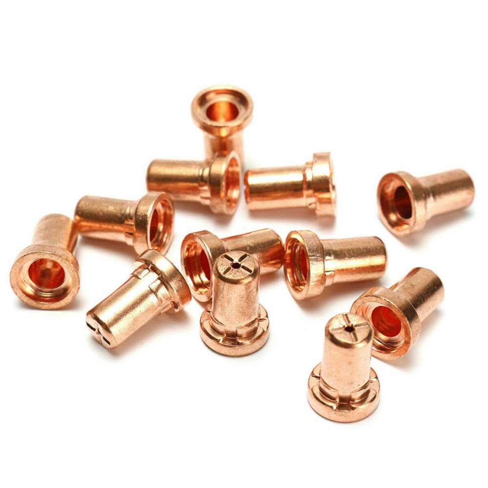 20/40/60pcs Red Copper Consumables Extension Long Tip Electrodes and Long Nozzles for PT31 LG40 40A Air Plasma Cutter