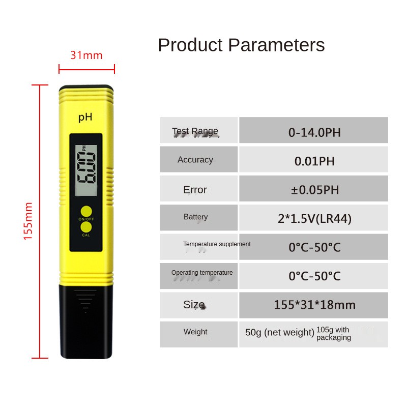 Ph test pen acidity meter water quality meter pH meter Ph test pen Ph value test pen