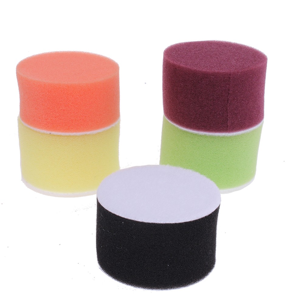 16pcs 2" 50mm buffing polishing pad set flat sanding sponge with 3mm shank hook and loop backing plate for dremel car waxing