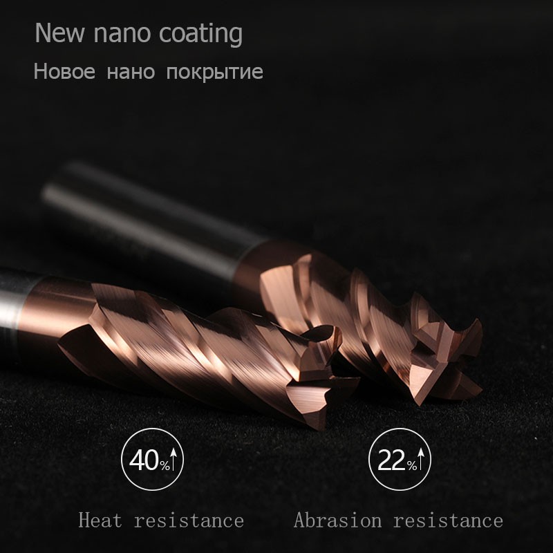 Milling Cutter Alloy Coating Tungsten Steel Tool Maching Hrc55 Endmill Milling Cutter Kit Milling Machine Tools CNC Router Bits