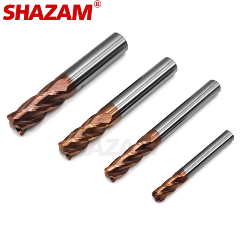 Milling Cutter Alloy Coating Tungsten Steel CNC Tool Maching Hrc55 Endmill SHAZAM Top Milling Cutter Tool Kit Milling Machine