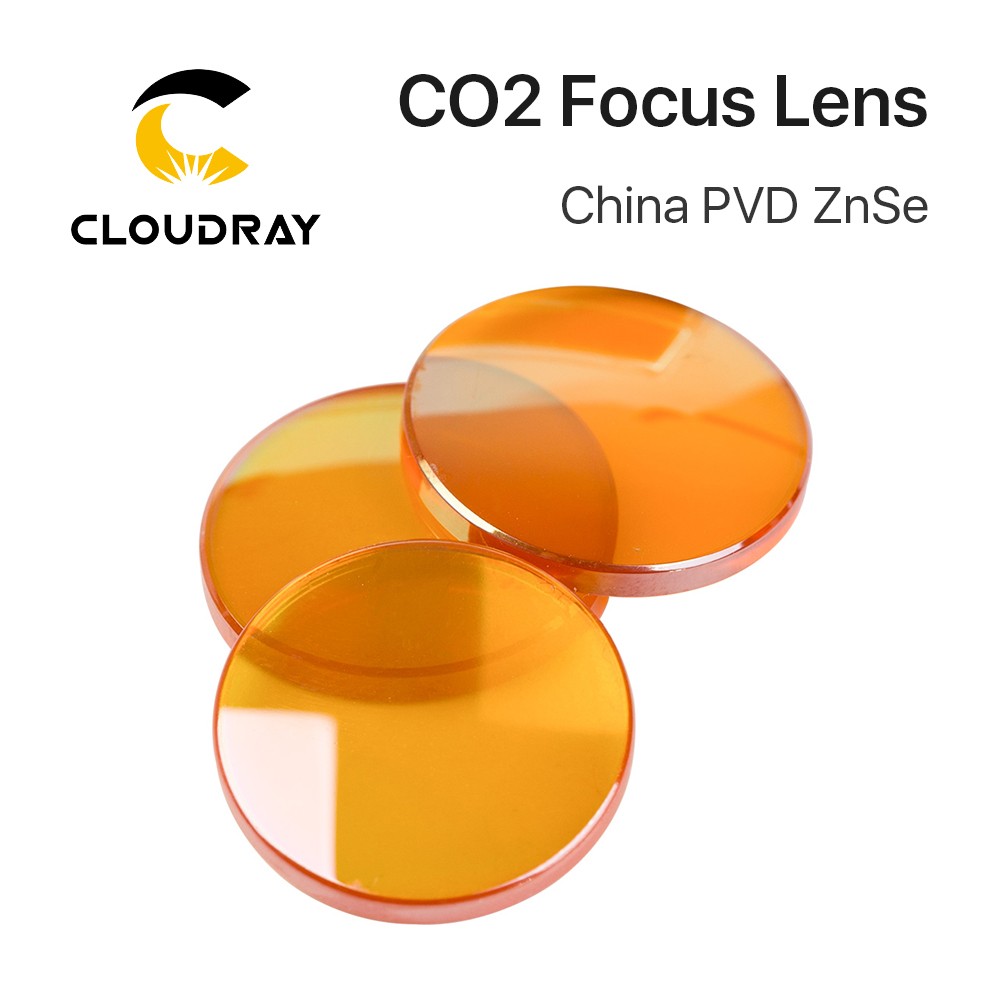 Cloudray China CO2 ZnSe Focus Lens Dia.18 19.05 20mm FL38.1 50.8 63.5 101.6 127mm 1.5 - 4" for Laser Engraving Cutting Machine