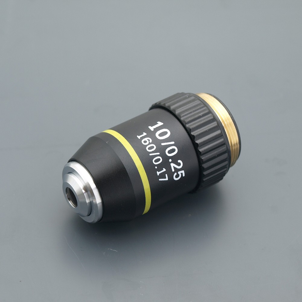 195 Black Achromatic Objective 4X 10X 20X 40X 60X 100X High Quality Microscope Objective Lens RMS 20.2mm Objective