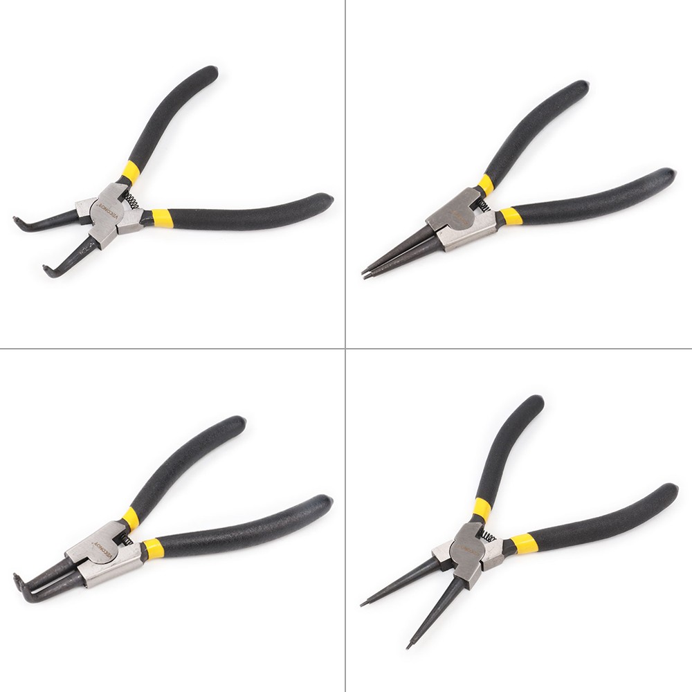 4pcs 7 inch sealing pliers inner outer curved straight tip multifunctional hand tools