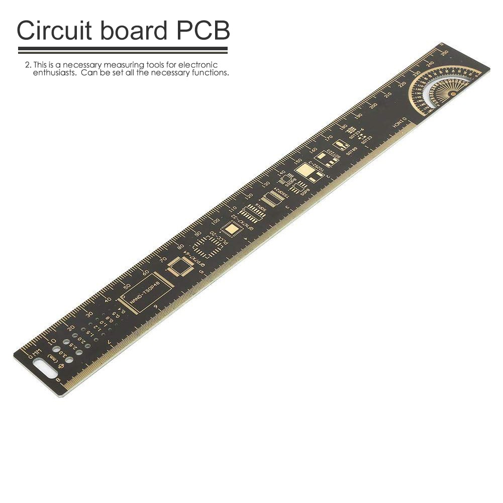 15cm 20cm 25cm Multifunction PCB Ruler Measure Tool Resistor Capacitor Chip IC SMD Diode Transistor Electronic Package Stock