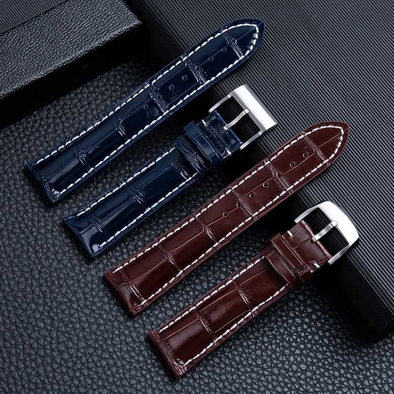 22mm 24mm for Breitling Strap Italy Genuine Cow Leather Watch Band Premier B01 Bentley Avenger Navitime 316L Pin Buckle Logo