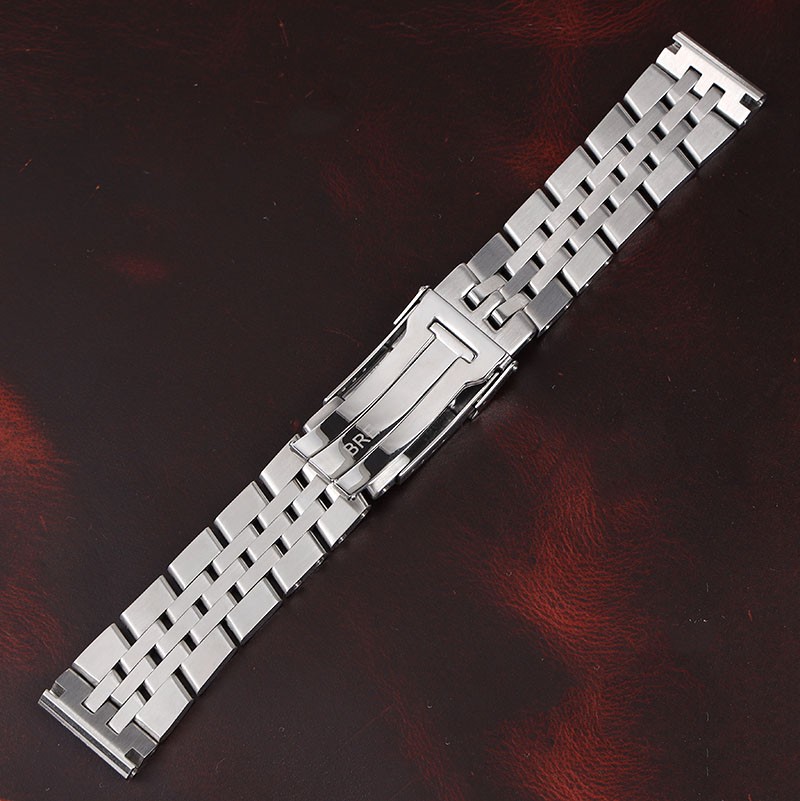 18 20mm 22mm High Quality Stainless Watchband for Breitling Watch Strap Silver Gold Men Bracelet Push Button Hidden Clasp