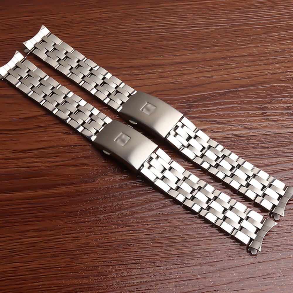 Watchbands Bracelet for 1853 PRC200 T17 T461 T055 T014 Men Fold Clasp Watchband Accessories Stainless Steel Watch Band Chain