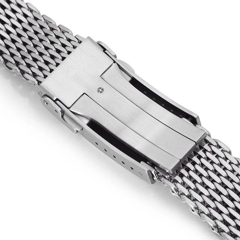 Luxury Milanese Loop Mesh Strap Stainless Steel Watch Band Solid Double Watch Buckle Watchband Men Watches Accessories 18/22mm