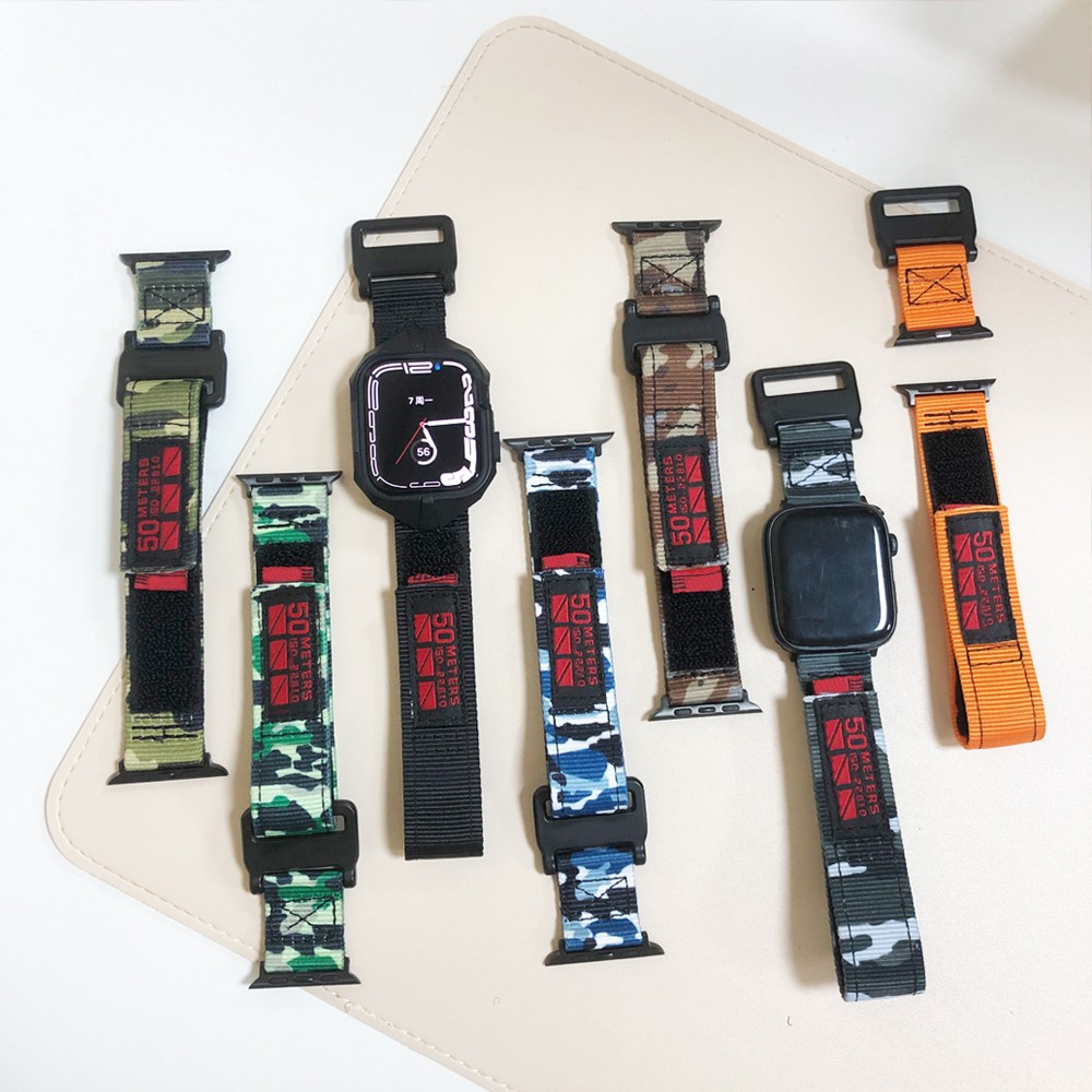 Nylon Sport Watch Band For Iwatch 7 41 45mm 5 6 2 3 38mm 42mm Bracelet Loop Strap For Apple Watch 4 40 44mm Watchbands Wristbelt