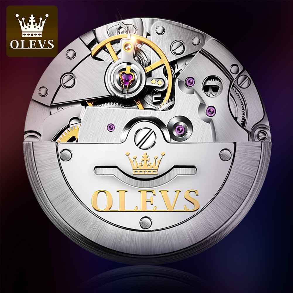 OLEVS Stainless Steel Strap Submarine Full Automatic Men's Watch Waterproof Business Automatic Mechanical Men's Wristwatch