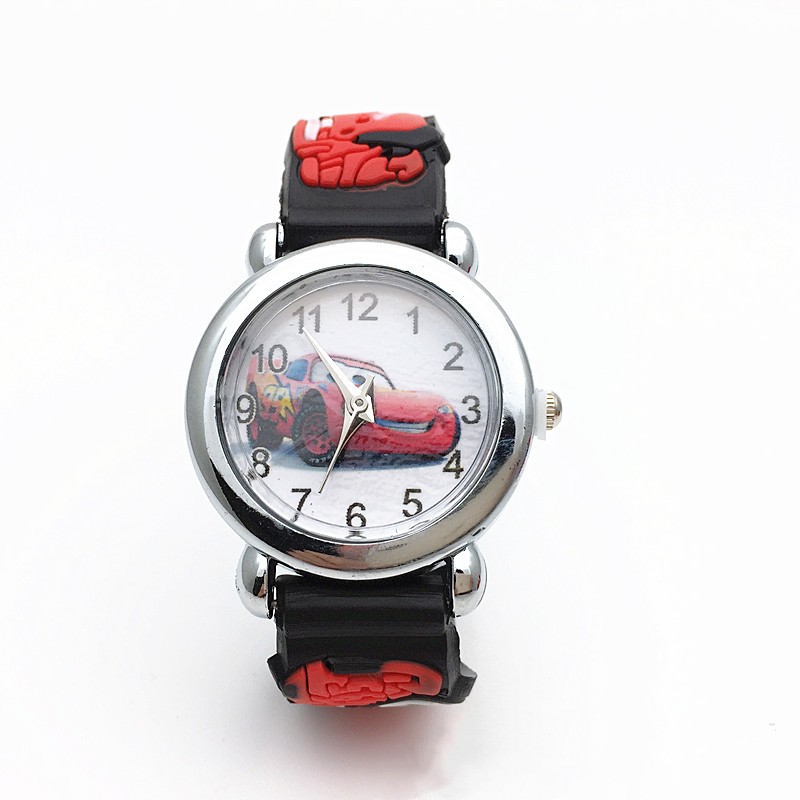 Animation Car Packing Lightning McQueen Children's Watch Silicone Strap Quartz Watch Boy Girl Gift Children's Birthday Gifts