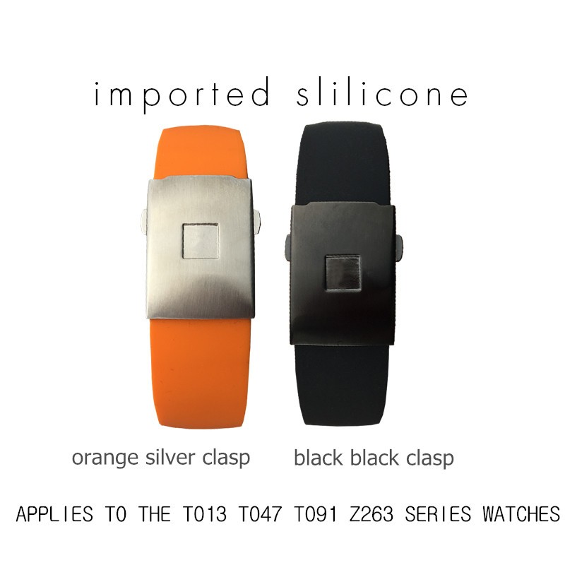 Silicone Watchband 20mm 21mm Sport For Tissot Touch T013 T047 Rubber Strap T-Sport Watchband Waterproof T013420A T047420A T33