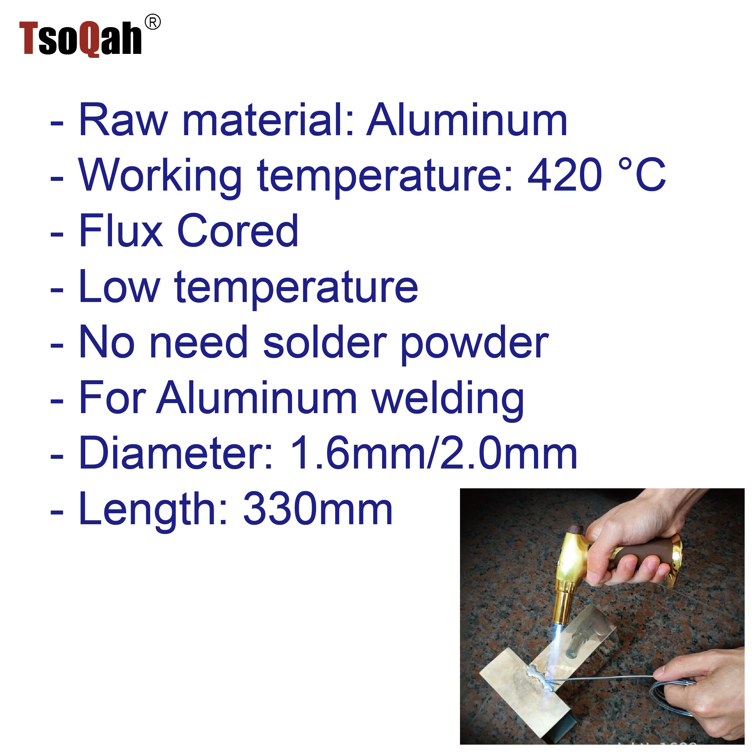 Flux cored welding wire rods low temperature aluminum welding welding rod