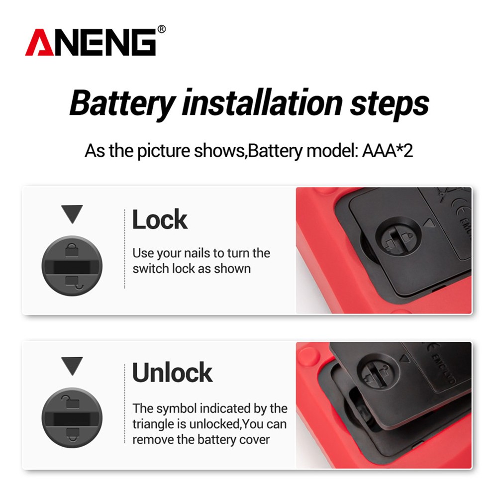 ANENG M118A Backlight Digital Multimeter Non-contact Stable LCD Display Smart Measuring Instruments Auto Range Voltmeter Digital Instrument