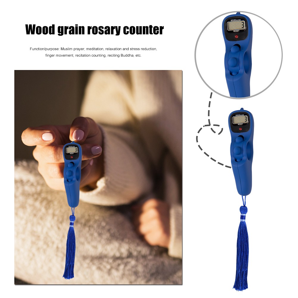 2038P Handheld Digital Beads Counter with Backlit Finger Game Game Manual Re-decompression Relaxation Tool for Meditation