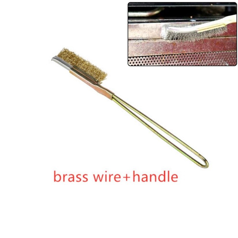 1pc Hard Copper Wire Nylon Brush Small Micro Brushes Rust Remover Paint Removal Metal Cleaning Polishing Burp Brush