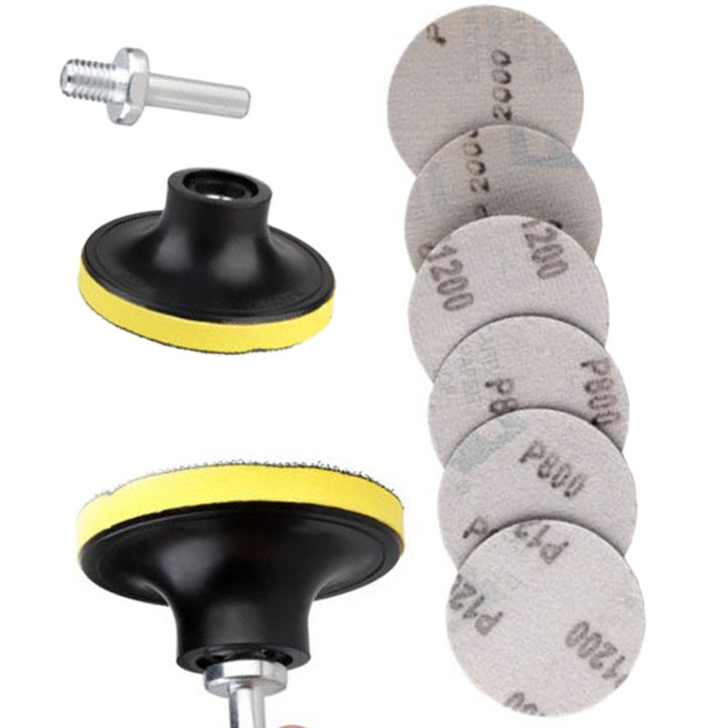 7pcs Diamond Polishing Pads Kit Polishing Wheels for Granite Stone Concrete Marble Polishing Tool Grinding Discs Set