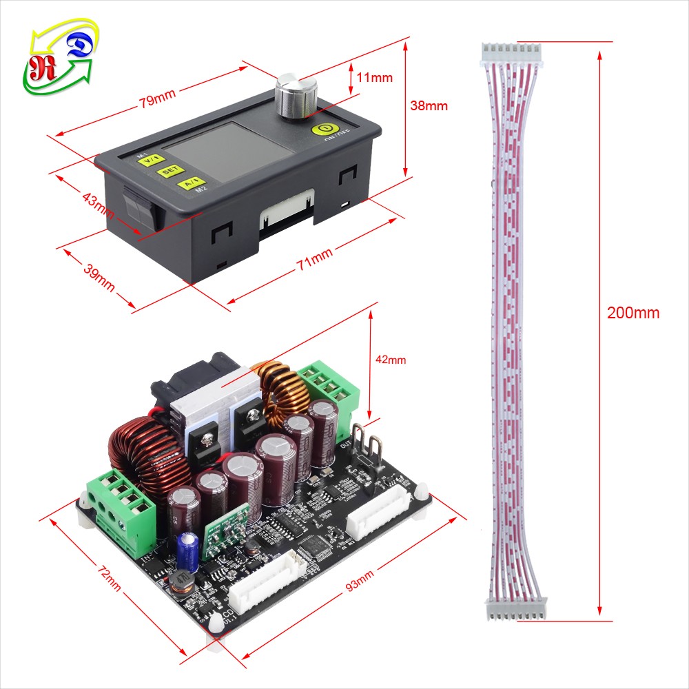 RD DPH5005 Buck Boost Transformer Constant Current Voltage Programmable Digital Control Power Supply Color LCD Multimeter 50V 5A