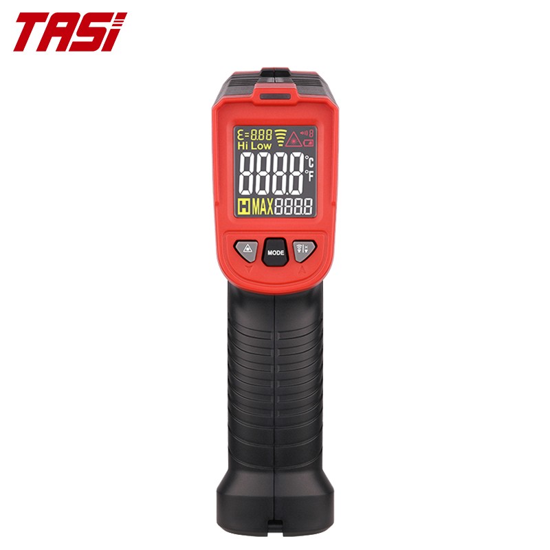 TASI TA605A/B/C Digital Infrared Thermometer Non-contact Termometro VA Color LCD Light Alarm Laser Positioning Thermometer