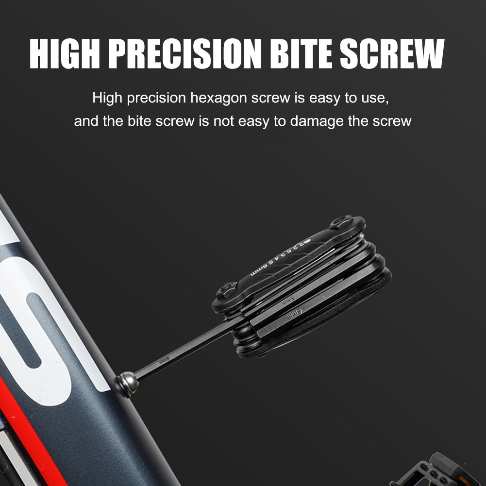 8 in 1 Multifunctional Bicycle Tire Repair Tool Kit Folding Multifunctional With Screwdriver Hexagon Wrench Cycling Equipment