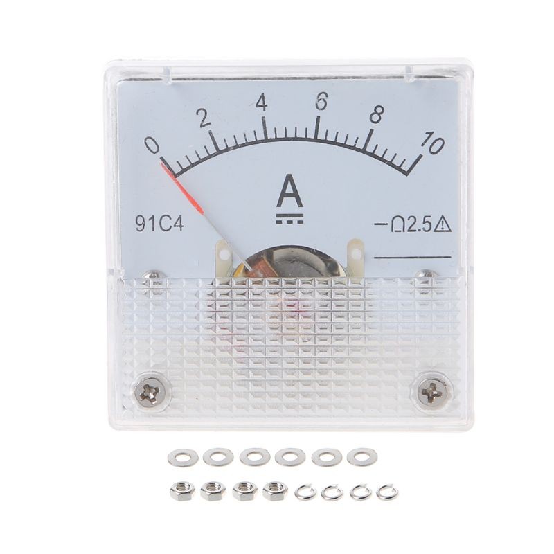 91C4 Amp DC Analog Current Meter Panel Indicator Mechanical Type 1/2/3/5/10/20/30/50/100/200/300/500mA A 193C