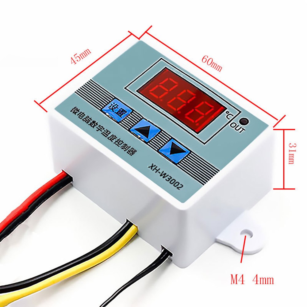 12/24/220V Microcomputer Thermostat Digital Temperature Control Switch Thermometer Thermostat Regulator With Probe -50~110°C