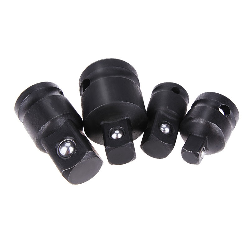 4pcs 1/4 3/8 1/2 Ratchet Wrench Socket Adapter Spanner Keys Set Adapter Drive Electric Reducer Operation Blacken Tools