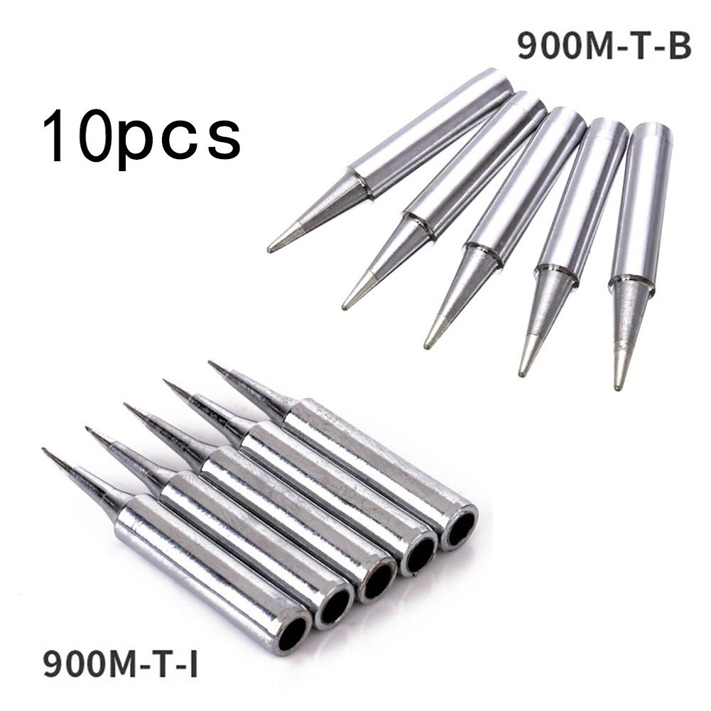 10pcs 900M-T-I 900M-T-B Soldering Iron Pure Copper Soldering Iron Headset Inside Hot Bare Copper Electric Soldering Iron Tip