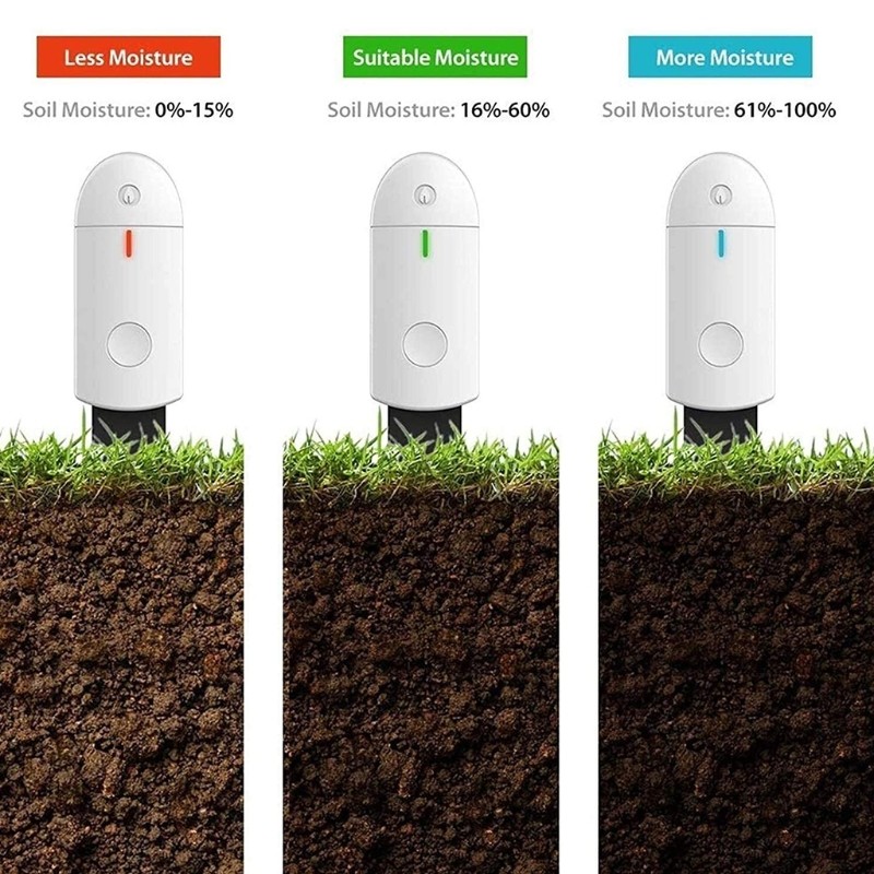 Intelligent Intelligent Soil Moisture Sensor Plant Flower Monitor Tester Moisture Detector For Horticulture Home Farm Gardening M09 22