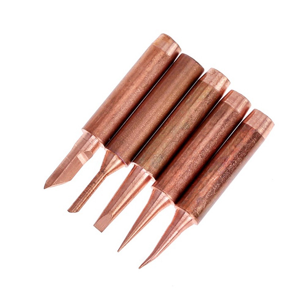 5pcs/set 900M-TCopper Soldering Iron Pure Copper 900M Soldering Iron Headset Inside Hot Bare Copper Electric Soldering Iron Tip