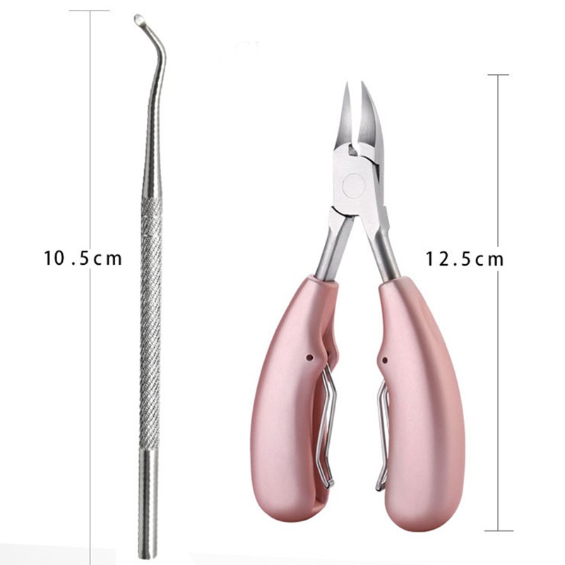 3pcs Toe Nail Clippers Nail Correction Thick Ingrown Toenails Nippers Cutters Dead Skin Dirt Remover Pedicure Care Tool