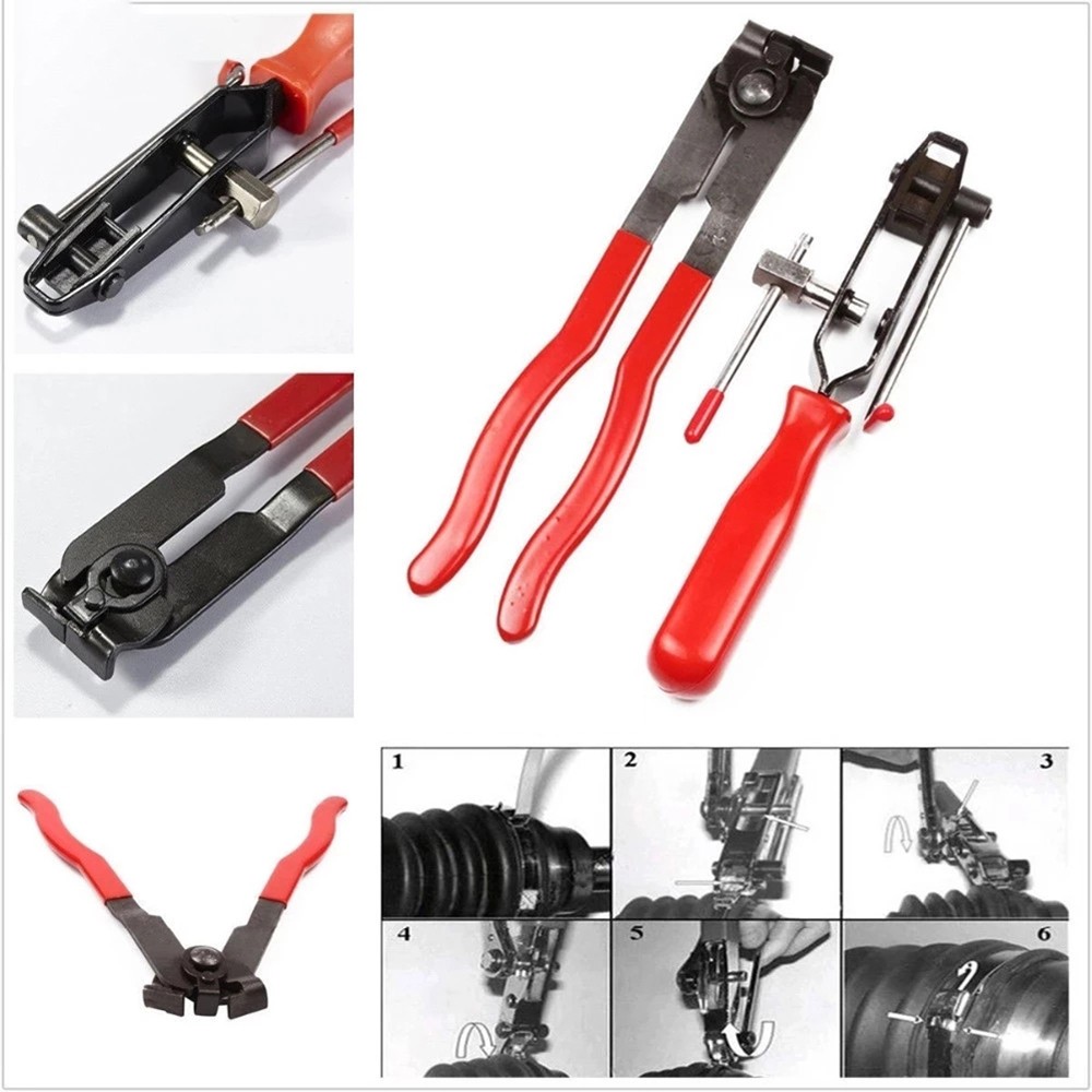 2pcs CV Joint Starter Clamp Pliers Multifunctional Band Banding Tool Hand Auto Tool General Joint Clamps Pliers Car Banding Tool