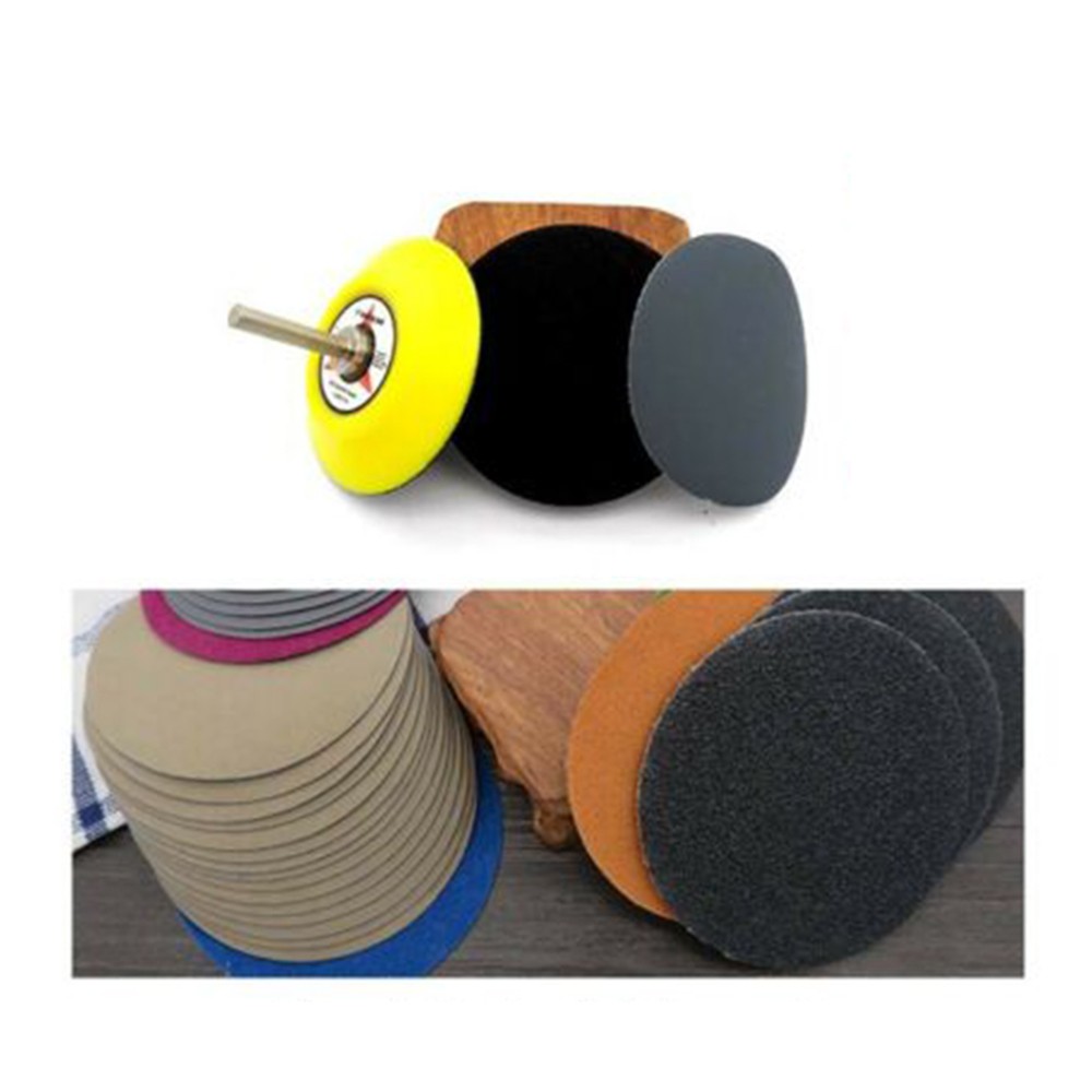 50pcs 75mm sanding disc 3 inch 400-10000 grit hook loop sandpaper round sanding disc sand paper waterproof for wet and dry paper