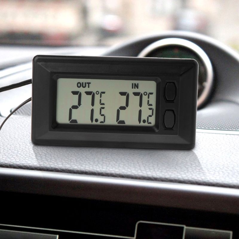 Auto Car LCD Digital Display Thermometer External Indoor Meter With 1.5 Meter Cable 37MB