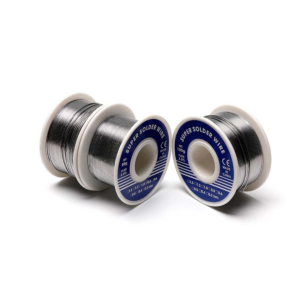 0.8mm 1.0mm 20g 50g 100g Soldering Tin Wire Tin Lead Melt Rosin Core Soldering Solder Wire Roll No Clean Flux 2.0%