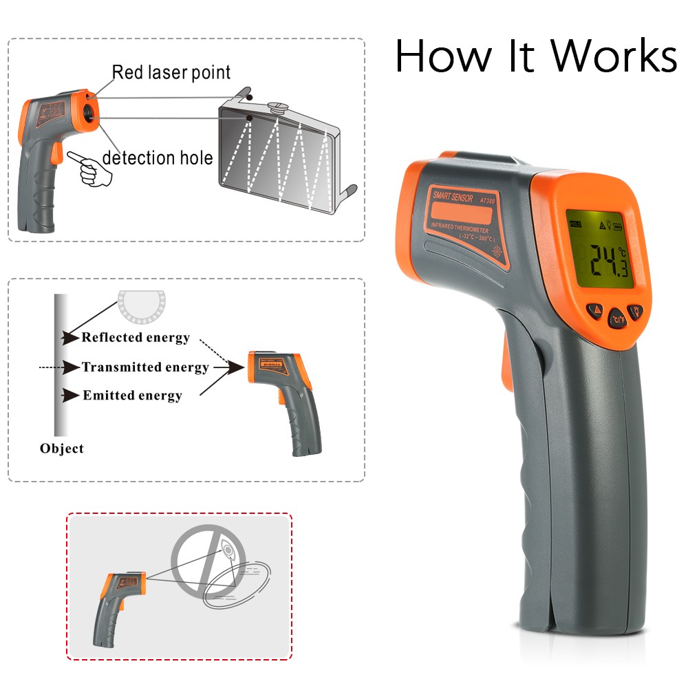 Smart Sensor Digital Non-contact Infrared Termometro Temperature Meter Industrial Infrared Thermometer