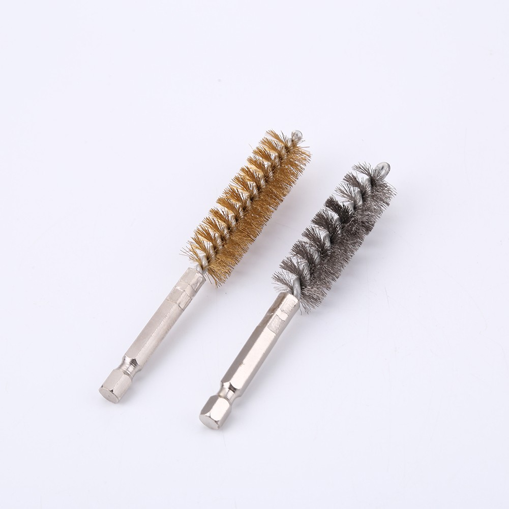 2pcs Stainless Steel ALAZCO 5/8" Wire Brush for Drill Driver Power Driver - Hex Shank Paint/Rust Remover Cleaning Tool for Car