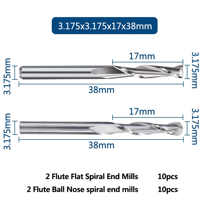 XCAN 1/8 ''عرقوب قاطعة المطحنة نك النقش بت عدة نك راوتر بت كربيد نهاية مطحنة النجارة أدوات تعدين