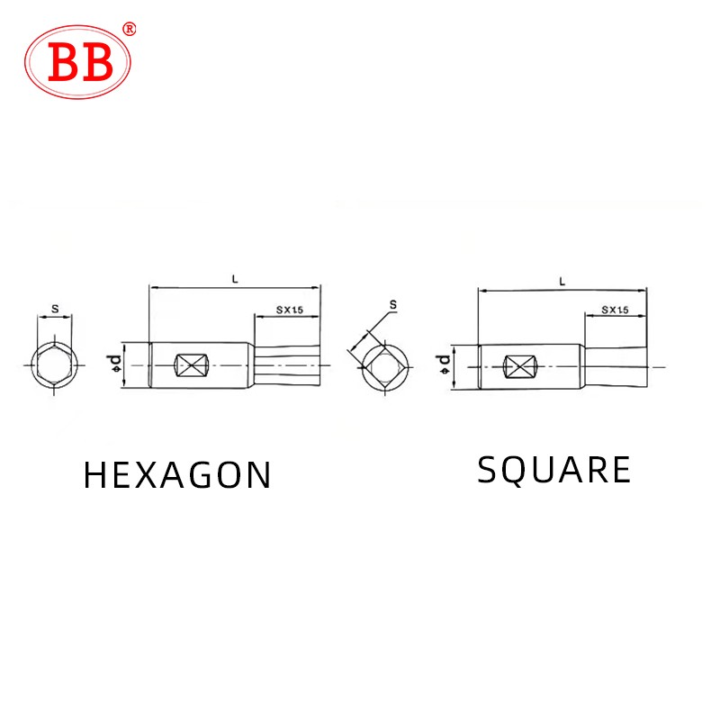 BB Rotary Broach Hexagon Cutting Head Hex Screws Socket Screw Six Lobe Square Tool Fastener 8mm 16mm HSS
